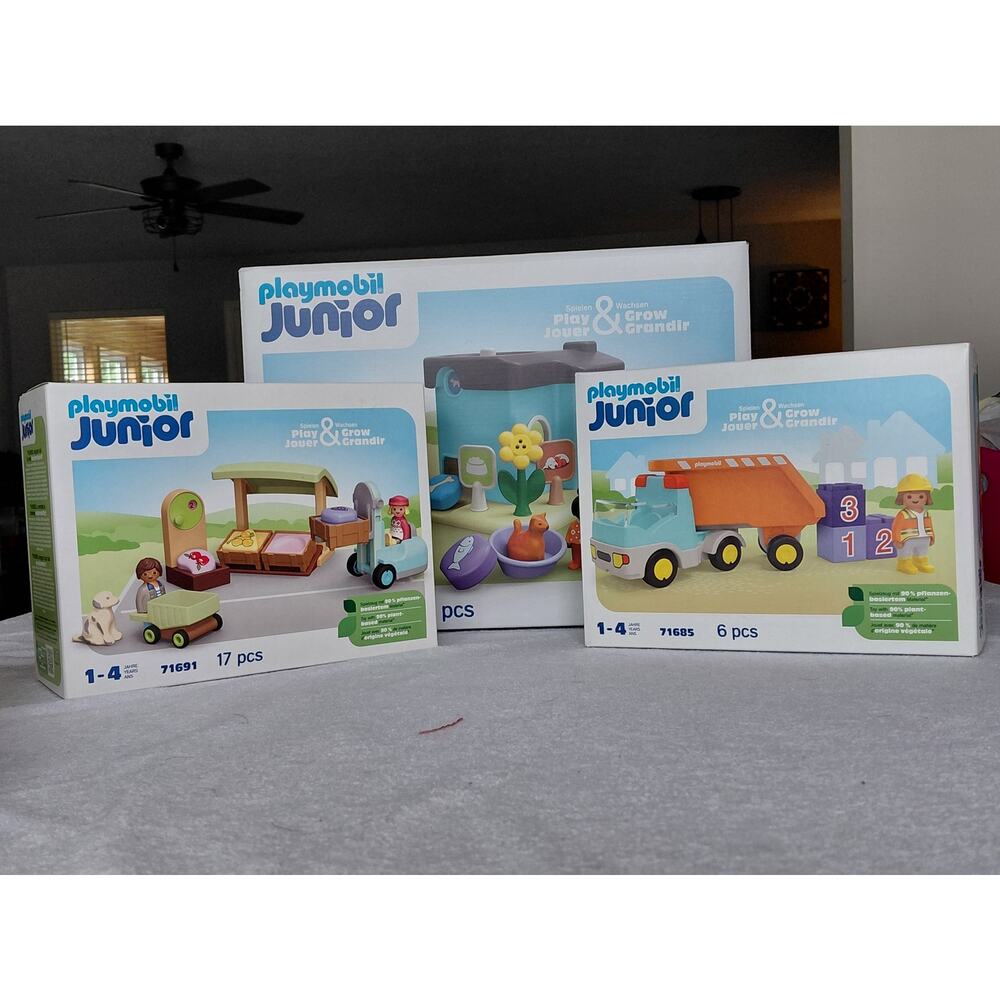 Playmobil Junior Toddler Toy Bundle 3 Sets NIB Ideal Gift Ages 1-4 New